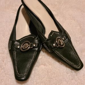 Cole Haan Black Leather Mules